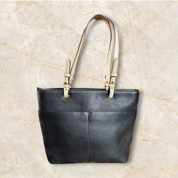 Michael Kors NWOT Bedford Black Pebbled Leather Pocket Tote - Picture 8 of 10